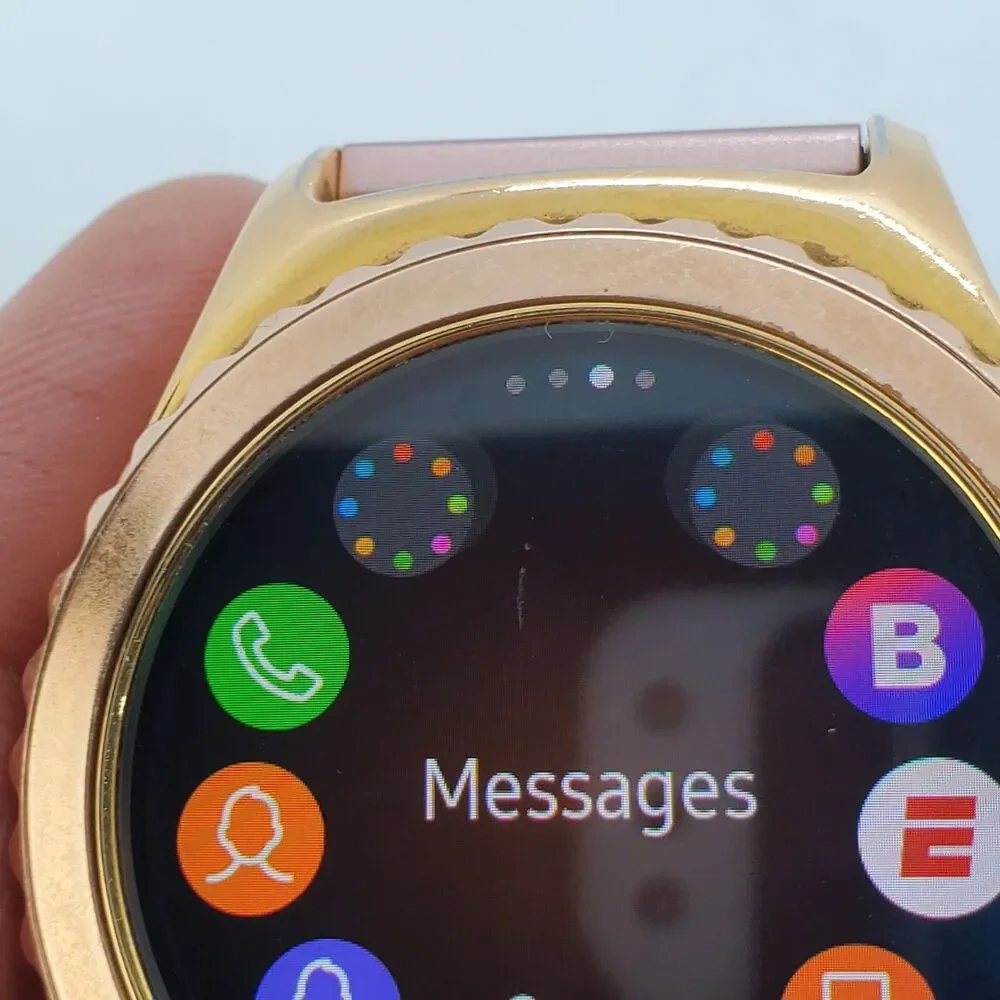 Samsung‎ Galaxy Gear S2 40MM Rose Gold Case Rose Gold Milanese Band Working